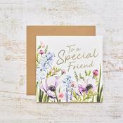 Floral Serenade Special Friend Card with Gold Foil image
