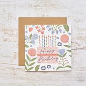 Flourish &amp; Foliage Happy Birthday Cake Card image