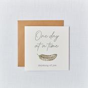 Grey Feather Sympathy Card Thinking Of You