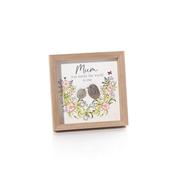Garden Birds Mum Pebble Easel Plaque