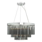 Giovana 5 Light Pendant Polished Chrome/Smoked Glass - Ceiling Light Fitting image