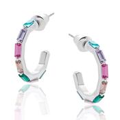Glam Rox Contemporary Hoop Silver Plated Earrings image