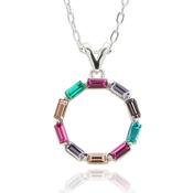 Glam Rox Contemporary Loop Silver Plated Necklace image