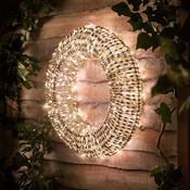 Gold Glitter Twist LED Christmas Wreath 50 cm image