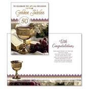 Golden Jubilee Card Chalice and Grapes image