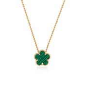 Tipperary Crystal Green Pendant Yellow Gold