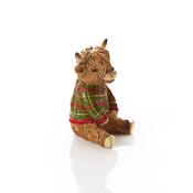 Highland Cow With Tartan Jumper