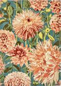 Harlequin Dahlia Floral Rug Coral/Wilderness image