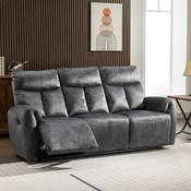 Hill 3 Seater Sofa Recliner Dark Grey - Manual Recliner Sofa Collection image