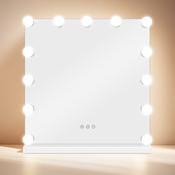 Hollywood XL Square Mirror 90 cm – LED Vanity Dressing Table Mirror
