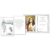 In Loving Memory Mass Card White Sacred Heart