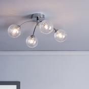 Izzy 4 Light Semi Flush Chrome/Twisted Glass - Lighting Collection for Home Decor image