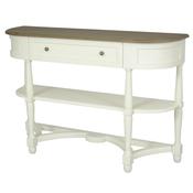Jardin 1 Drawer Console Table with 2 Shelves White image