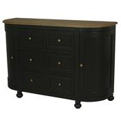 Jardin 6 Drawer Sideboard Black image