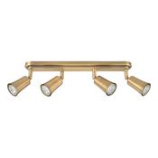 Jedrek 4 Light Semi Flush Bar Spotlight Aged Brass, Adjustable Ceiling Semi-Flush Light Fitting for Home Decor