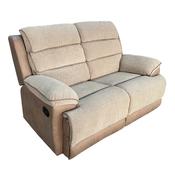 Jessica 2 Seater Sofa Recliner Beige &amp; Brown – Two-Tone Living Room Furniture image