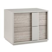 Jules Bedside Table 2 Drawer Grey