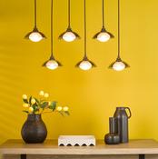 Kadience 6 Light Bar Pendant Lighting Black – Modern Linear Ceiling Light for Dining &amp; Kitchen Spaces image