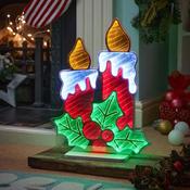LED Infinity Mirror Christmas Candles 45 cm