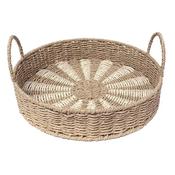 Leaf &amp; Loom Sunbeam Round Paper Rope Tray with Handles