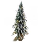 45cm LED Flocked Christmas Tree in Sack with Timer | Cozy Christmas Decoration