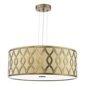 Locryn 4 Light Pendant Brushed Bronze with Taupe Drum Shade for Modern Home Decor image