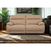 Louise 2 Seater Sofa Electric Recliner Taupe with USB Charging | Fabric Living Room Furniture image