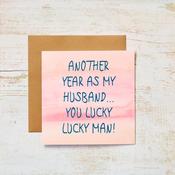 Lucky Man Husband Card image