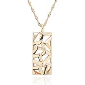 Luxe Tag Lattice Gold Plated Necklace image