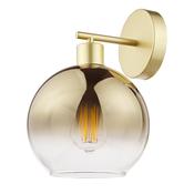 Lycia Wall Light Satin Gold and Gold Ombre Glass Shade – Lighting Collection Home Decor Fixture image