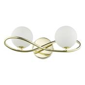 Lysandra 2 Light Wall Light Polished Gold and Opal Glass Wall Lamp for Elegant Home Decor image