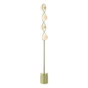 Lysandra 4 Light Floor Lamp Polished Gold with Opal Glass Shades for Modern Home Decor image