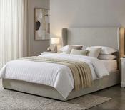 Margot Double 4'6 Ottoman Bed Greige - Upholstered Ottoman Bed image