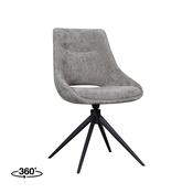 Marlow Pair of Fabric Swivel Dining Chairs Stone image