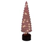 Micro LED Rotating Christmas Tree Glass Light – Flashing Festive Home Decor