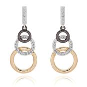 Mixed Metal Elegant Circles Earrings - Studs Earrings Collection image