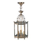 Moorgate 3 Light Lantern Antique Brass and Glass Ceiling Light Pendant fot Home Decor image