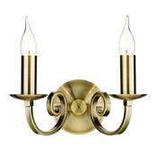 Murray 2 Light Wall Light Antique Brass – Classic Wall Fitting Light, Lighting Collection Home Decor Fixture image