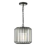 Naeva Pendant Matt Black and Crystal Ceiling Light Adjustable Hanging Ceiling Light for Modern Home Decor image