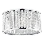 Nantes 3 Light Flush Polished Chrome Ceiling Light Fixture for Low Ceilings, Lighting Collection image
