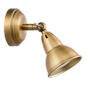 Nathaniel Wall Light Spotlight Aged Brass Adjustable Vintage Wall Lamp for Lighting Collection &amp; Home Decor