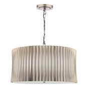 Netra 3 Light Pendant Satin Bronze with Ivory Inner Shade Adjustable Hanging Ceiling Light image