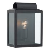 Notary Outdoor Wall Light Matt Black with Glass Shade, IP44 Contemporary Home Decor Lighting