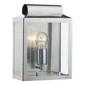 Notary Outdoor Wall Light Polished Stainless Steel &amp; Glass Wall Lamp, IP44 Outdoor Wall Fitting Light for Home Decor image