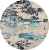 Nourison Celestial Rug CES02 Ivory/Teal/Blue - Round