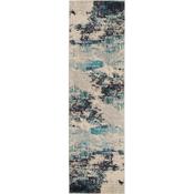 Nourison Celestial Rug CES02 Ivory/Teal/Blue - Runner image