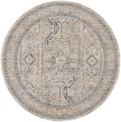 Nourison Lynx Rug LNX01 Ivory Grey Blue Round image