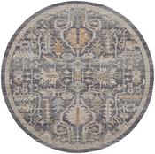 Nourison Lynx Rug LNX02 Navy Multicolor Round image