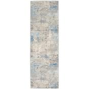 Nourison Solase Rug SOL01 Ivory Grey Blue Runner image