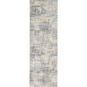 Nourison Solase Rug SOL03 Ivory Grey Blue Runner image